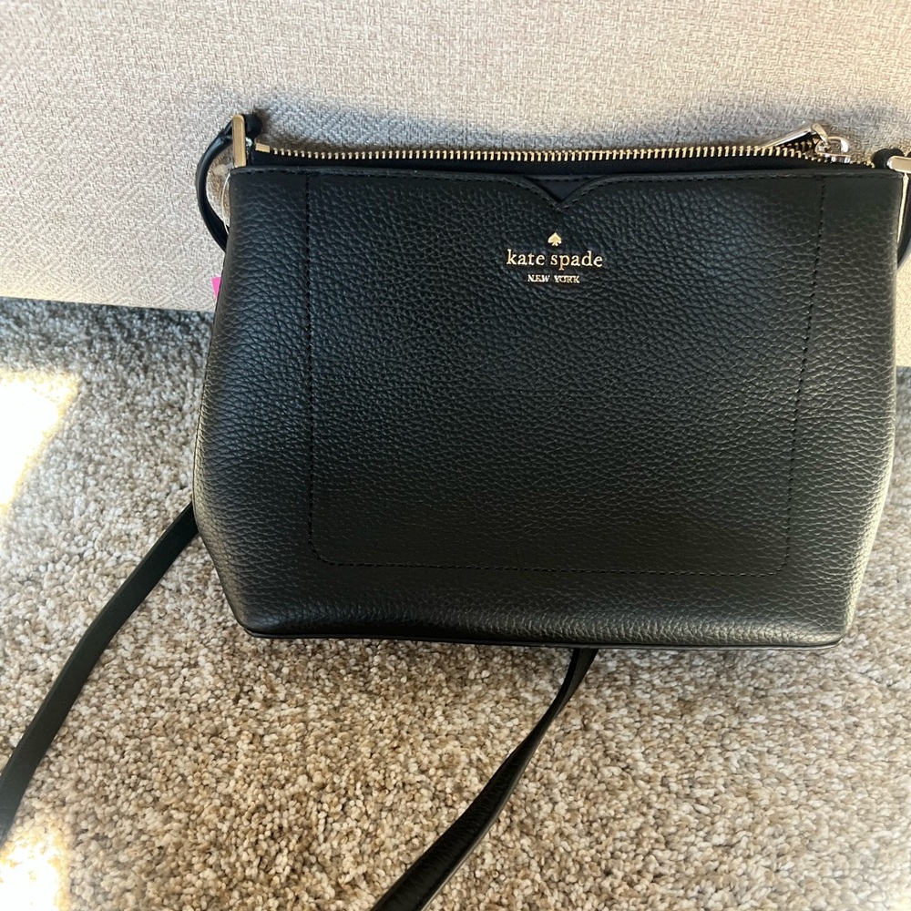 New with tags - pebbled black leather